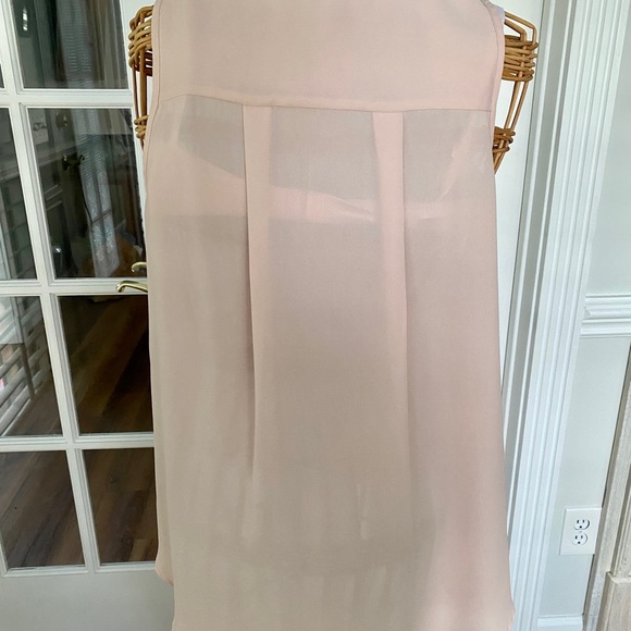 Anthropologie -Mauve brand  light pink, chiffon with polkadots  top. - Picture 9 of 9